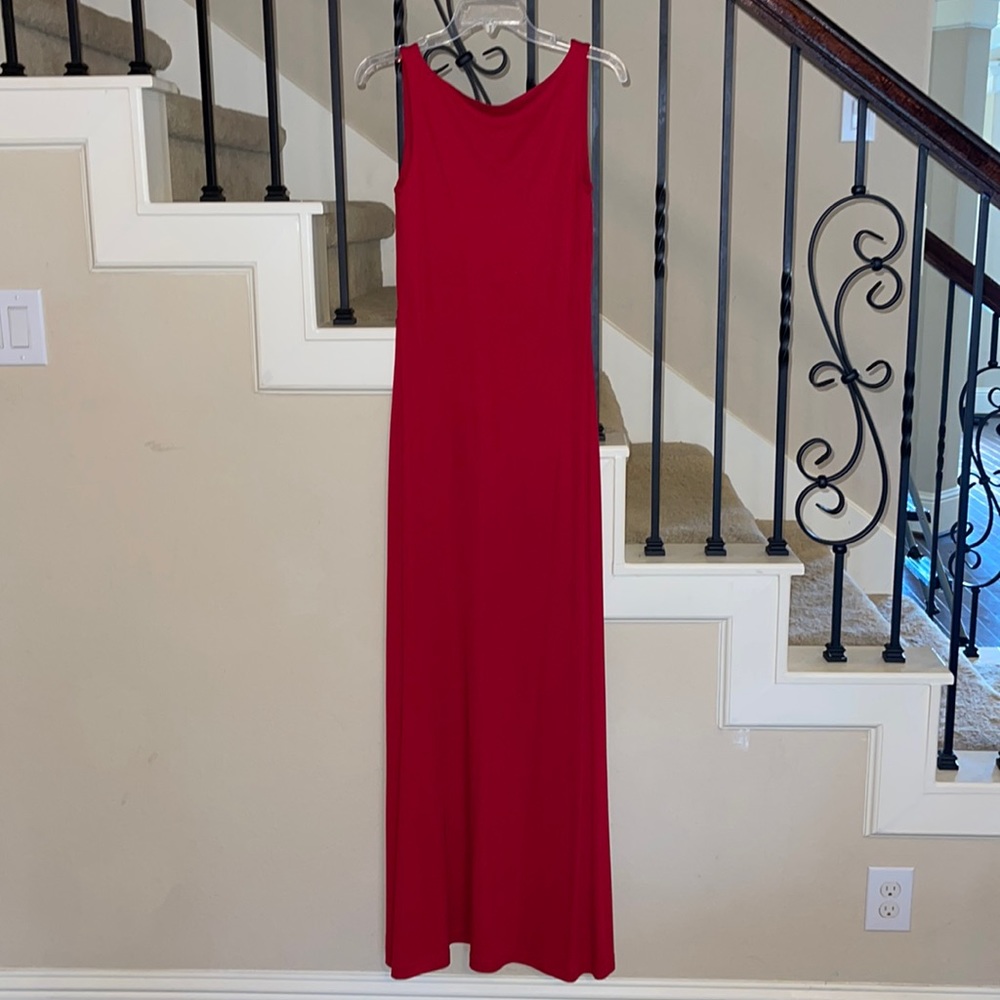 Red Floor Length Dress